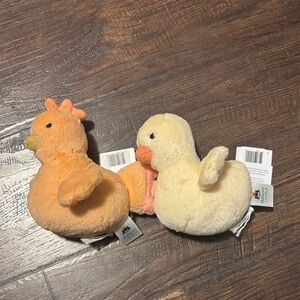 Jellycat chicken and duck